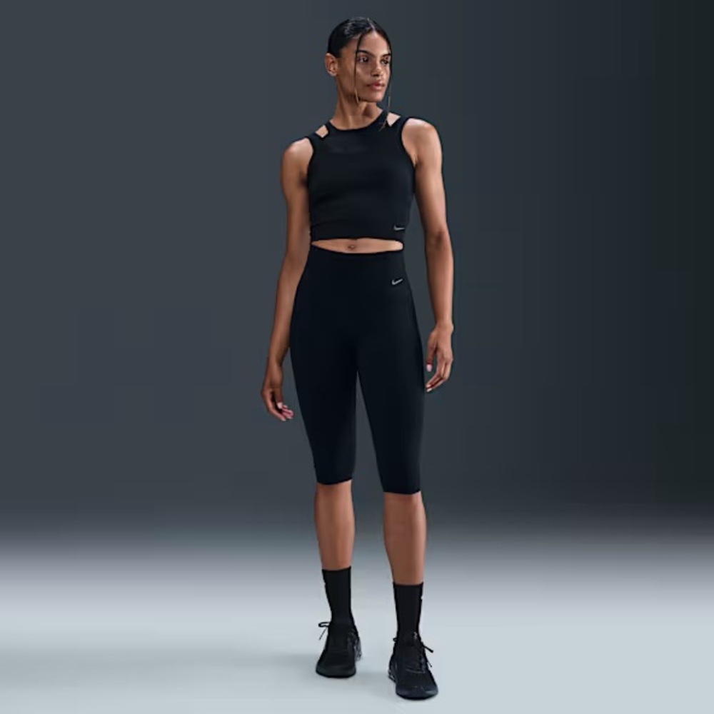 Nike Women’s Classic One Black Dri-Fit Training Cropped Leggings Size Small